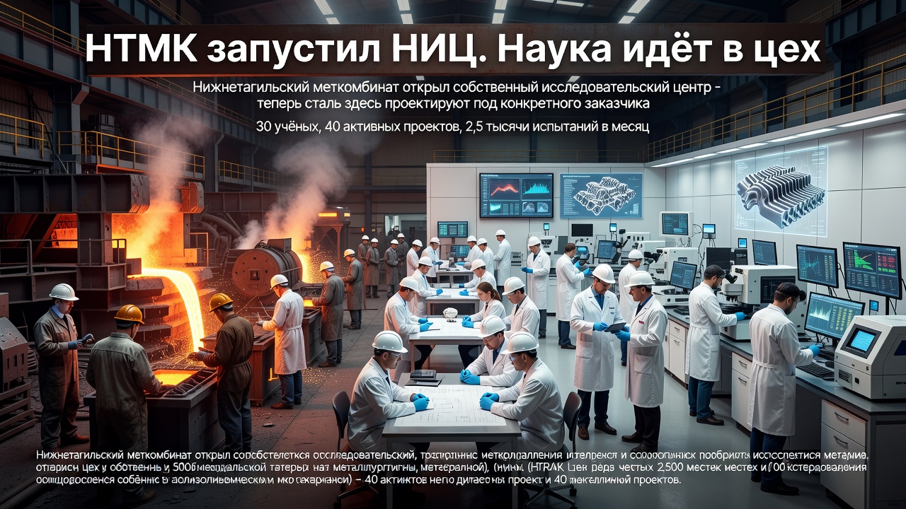 НТМК запустил НИЦ. Наука идёт в цех